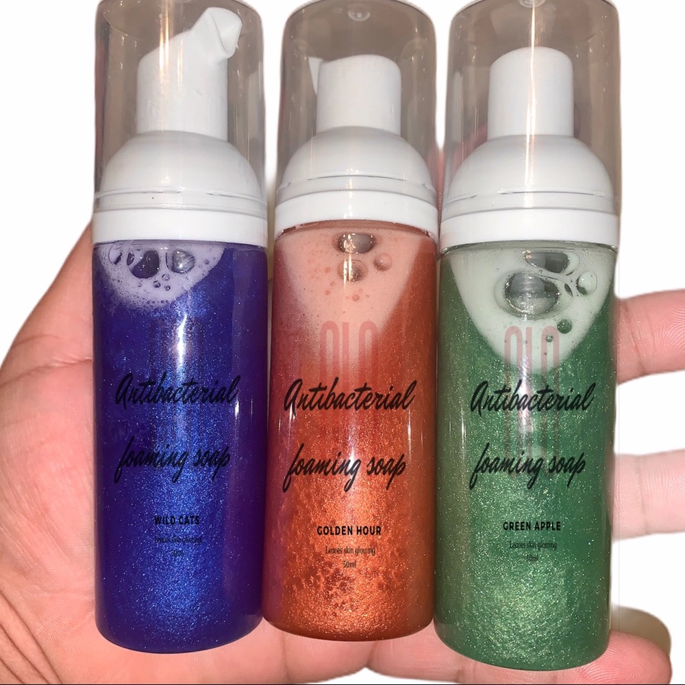 Shimmer antibacterial foam soap